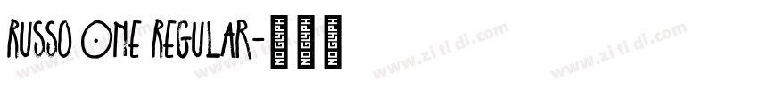 Russo One Regular字体转换